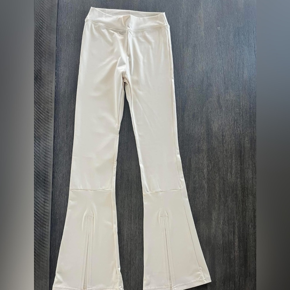 Cream Flared Pants - Picture 2 of 6